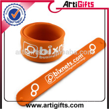 Promotional gifts custom silicone slap bracelets bulk